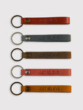 Just Believe Leather Keychains