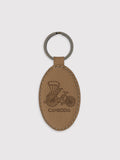 Leather Oval Keychains