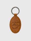 Leather Oval Keychains