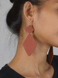 Double Blessing Leather Earrings